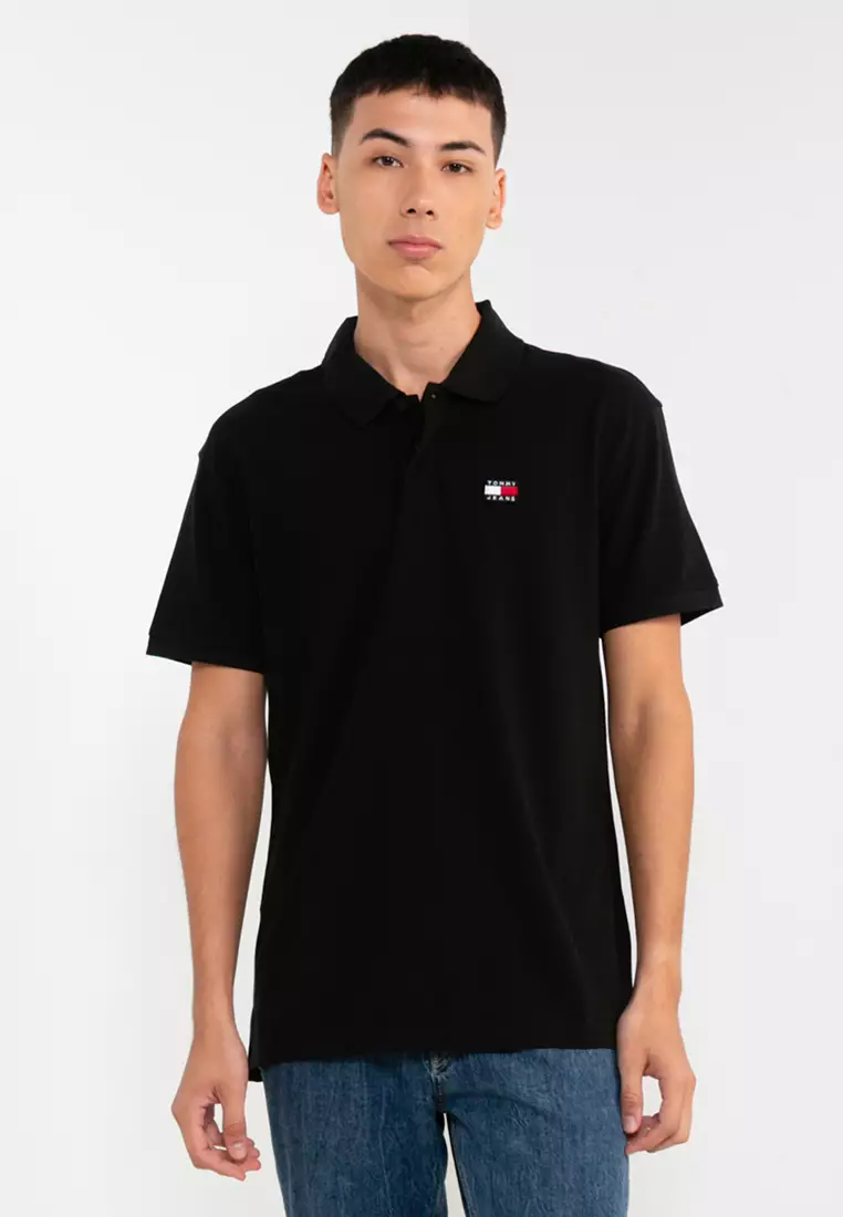 Tommy hilfiger sale black polo shirt