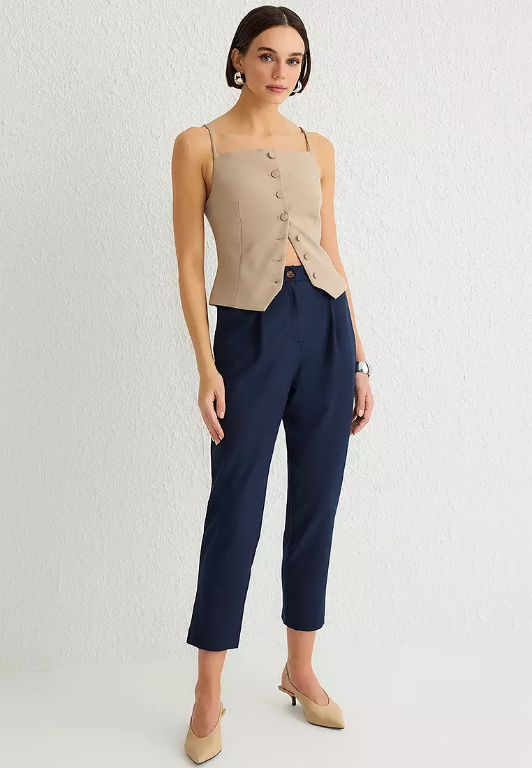 High Waist Crop Trousers