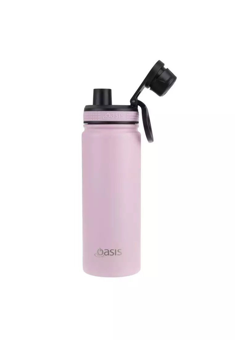Oasis Stainless Steel Insulated Sports Water Bottle with Screw Cap 550ML - Carnation