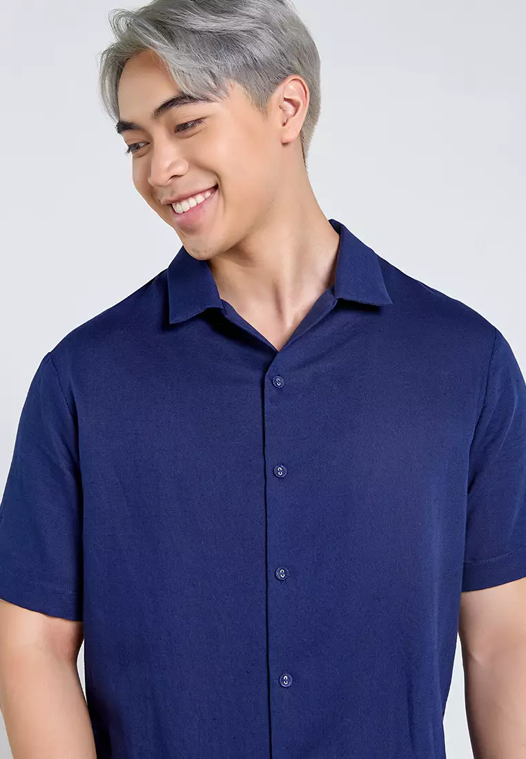 Men’s Short-Sleeve Linen Shirt