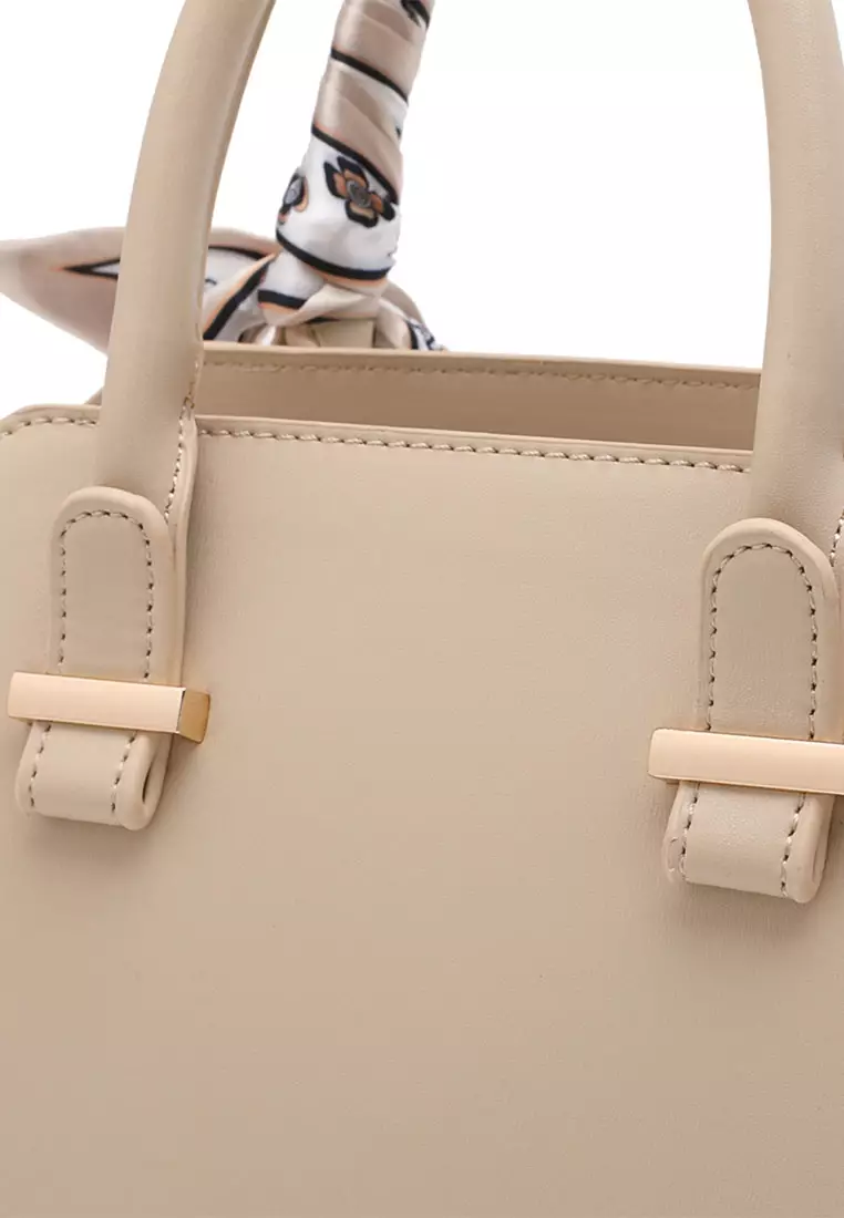 Women's Top Handle Bag / Sling Bag / Crossbody Bag - Beige