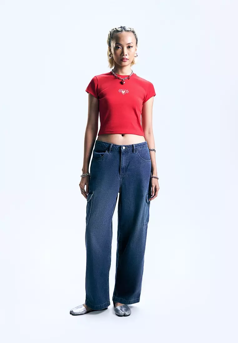 Graphic Slim Cropped T-Shirt