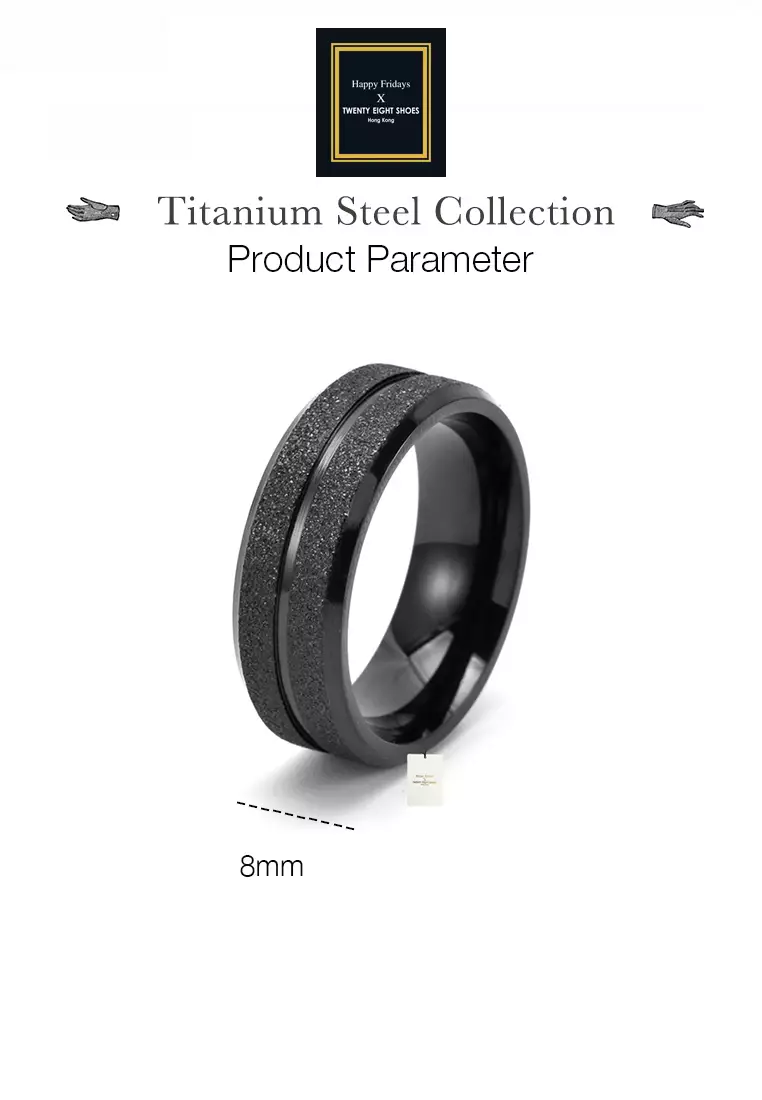 Frosted titanium discount steel ring