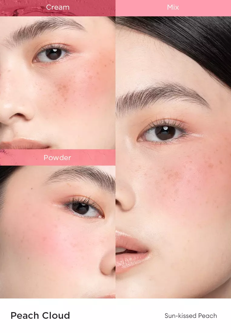 daydream dual blush palette cream+powder - dusk dream