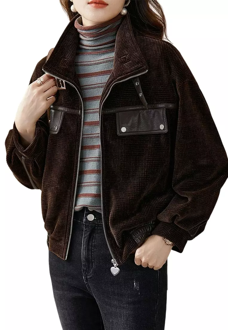Pu jacket women's store