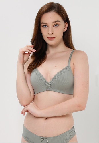 Hunkemoller grey Lola Non Wired Push-up Bra AEFFEUSE7AED61GS_1