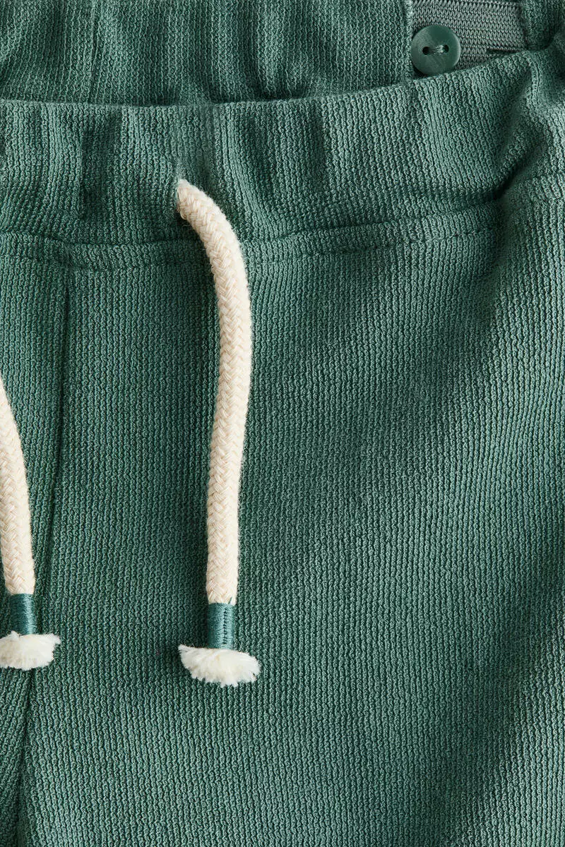 Textured jersey trousers