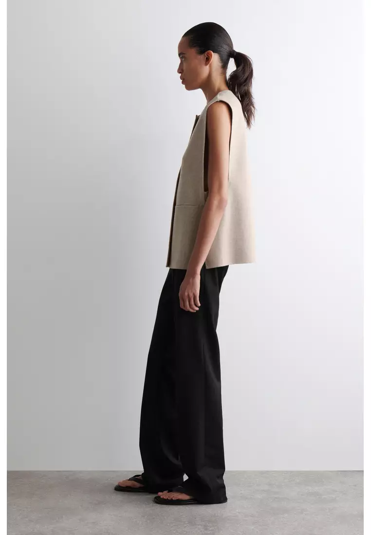 DOUBLE-FACED WOOL HYBRID VEST