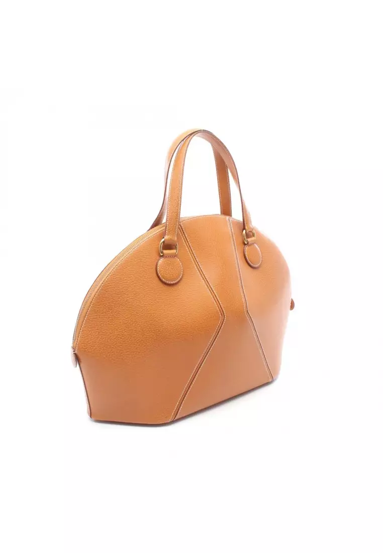 Pre-Loved Hermès Ildobow gold Handbag tote bag Pigskin Brown gold hardware