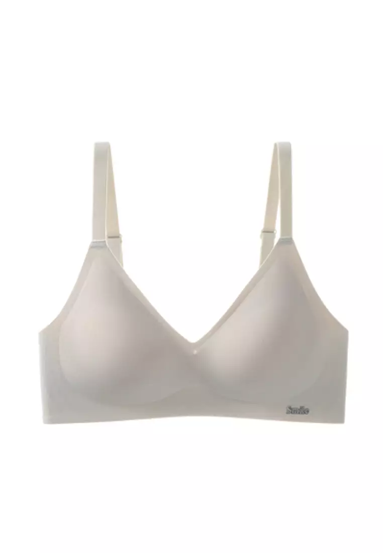 Premium Melanie Seamless Wireless Padded Support Bra in White