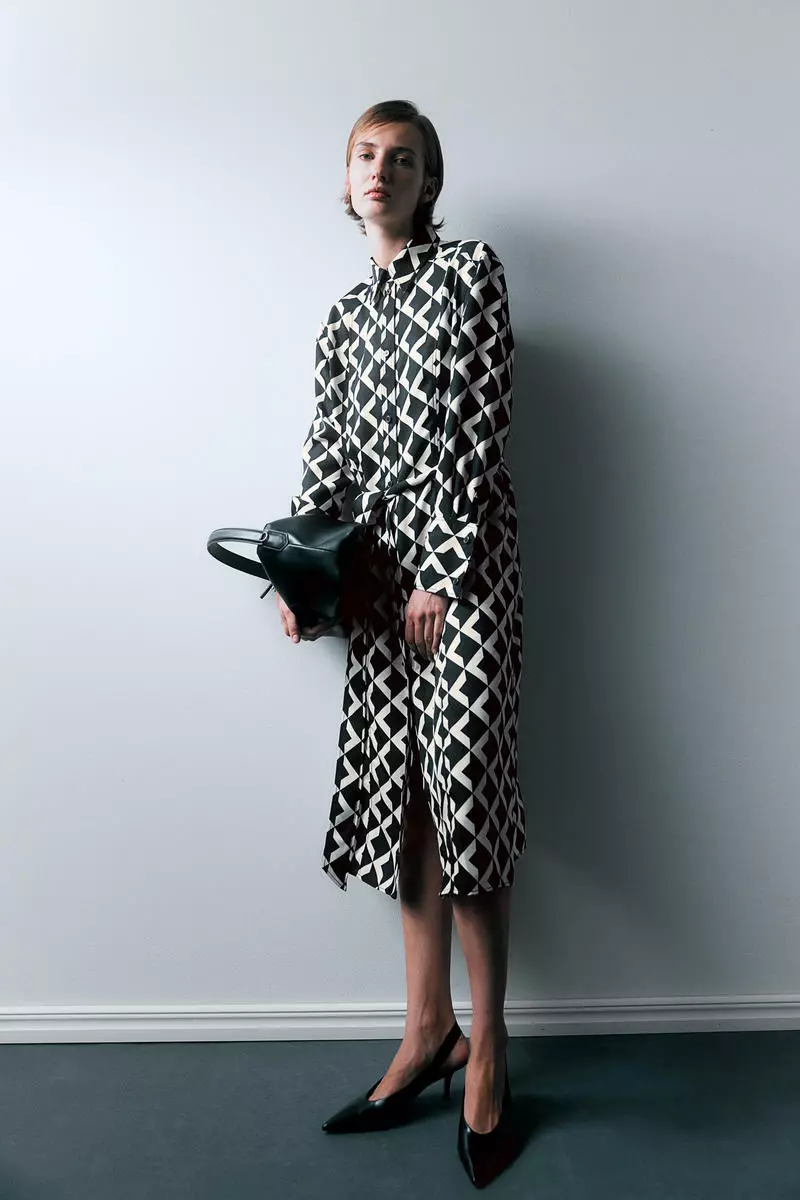 Tie-belt shirt dress