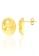 DS Jewelry gold SDEG-1200: 18K-YG Oval Pushpull Earring 72F0AAC14EBAEAGS_2