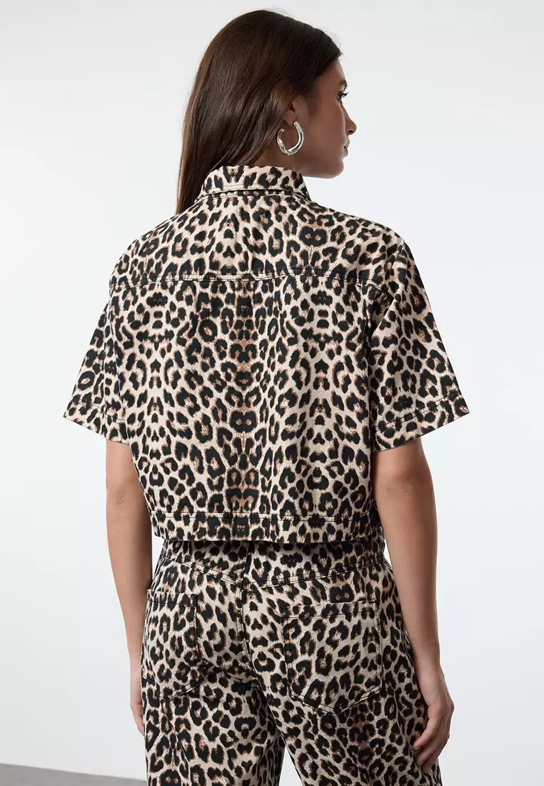 Cotton Leopard Print Shirt