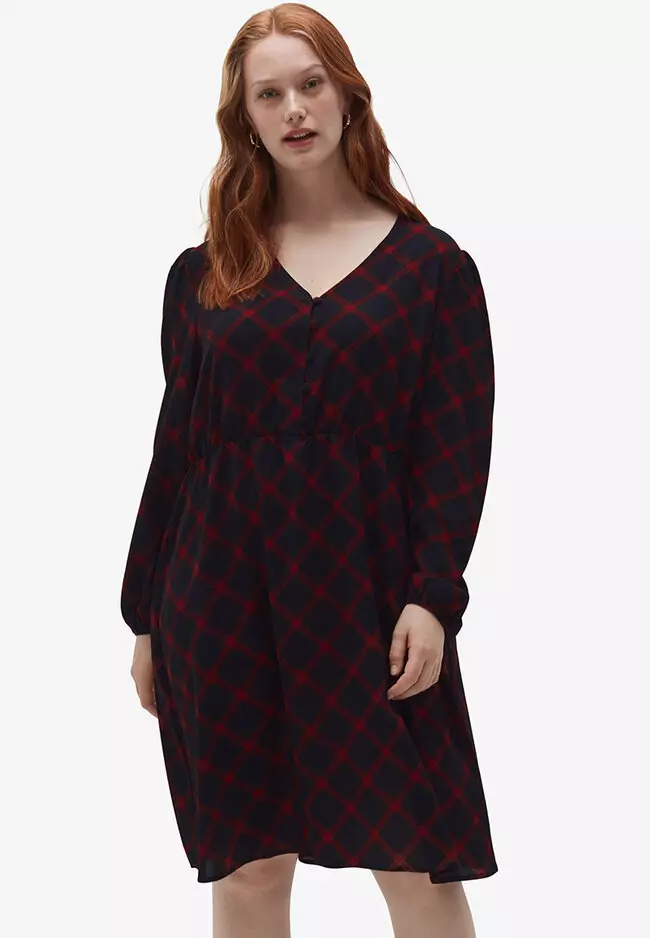 Red gingham dress hot sale plus size