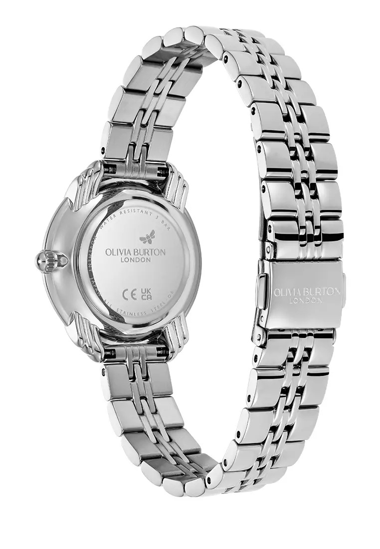 Olivia Burton Art Deco 2.0 Ivory Faux MOP & Silver Bracelet 30mm - 24000293