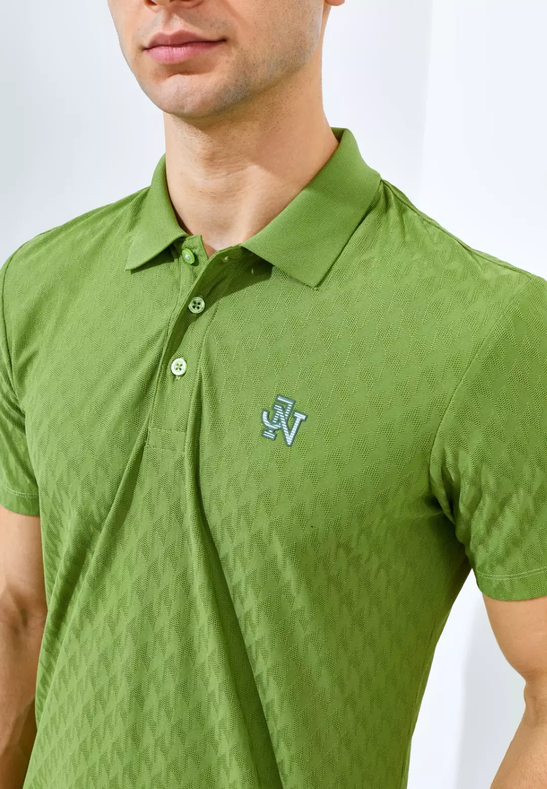 Jack Nicklaus Odyssey Polo Shirt Pria Slim Fit Grasshopper Green