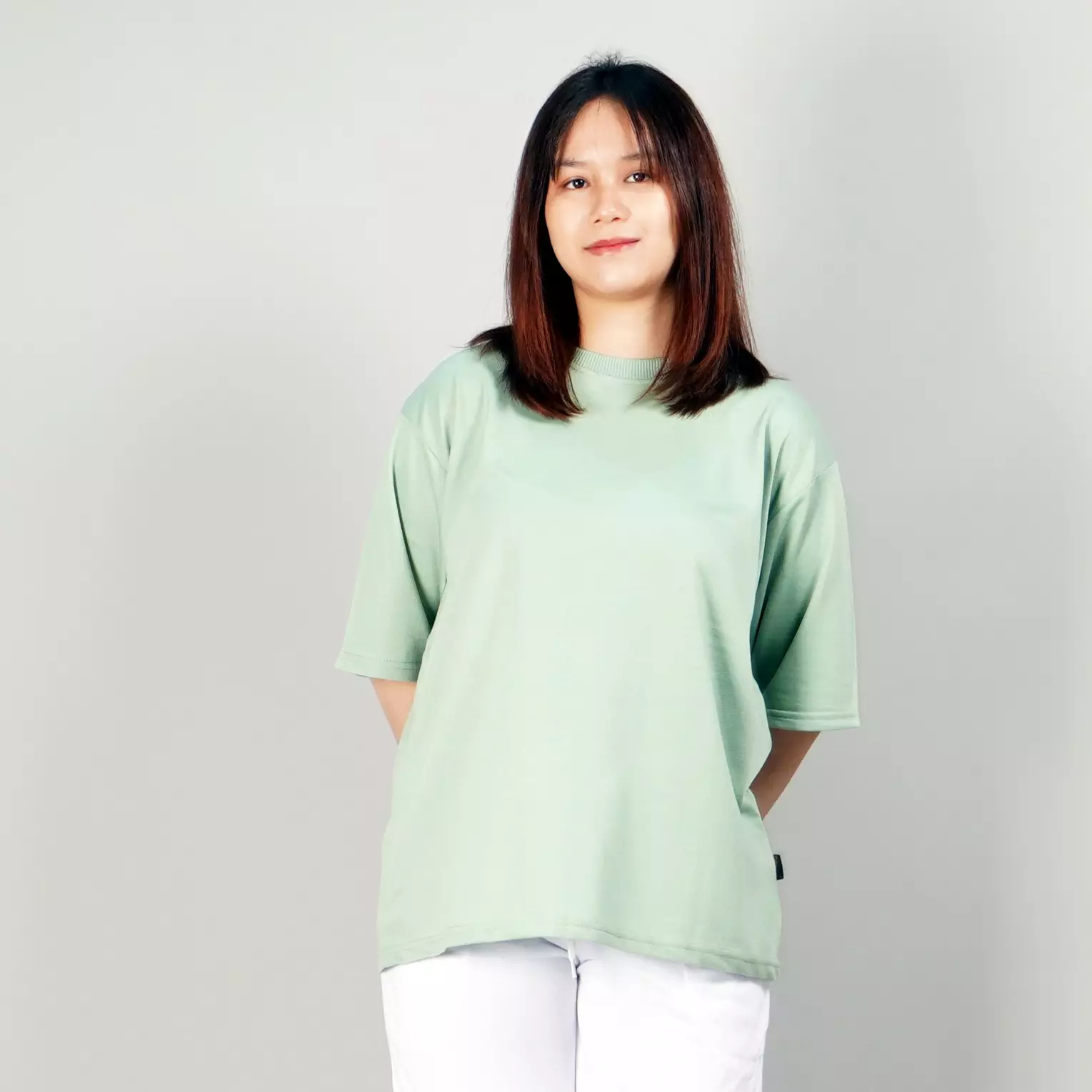 GEORGIE Kaos Wanita Lengan Pendek Kaos Polos Lengan Pendek TShirt Wanita - MINT