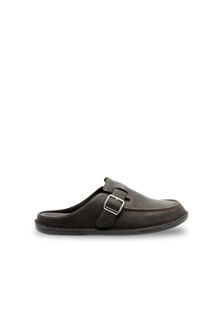 Louis Cuppers Faux Leather Backless Casual Loafer Sandals