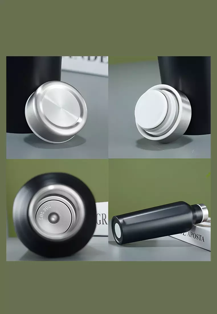 Wakakids Botol Minum Termos Stainless Steel Tumbler Premium Simple Polos 500ml K231 Venhs Putih