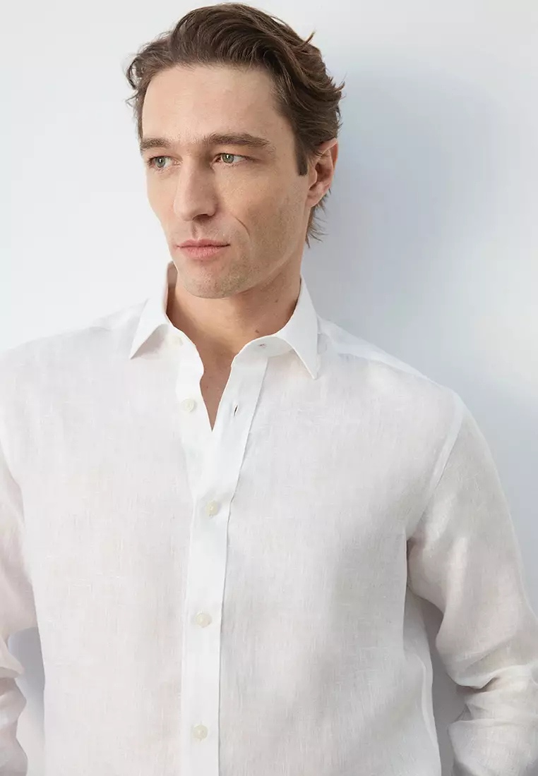 Regular-Fit 100% Linen Shirt