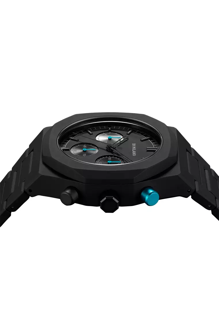 Charcoal Black Polychrono Bracelet Watch, 40.5mm