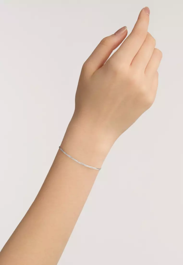 Buy Daniel Wellington Elan Flat Chain Bracelet - Silver