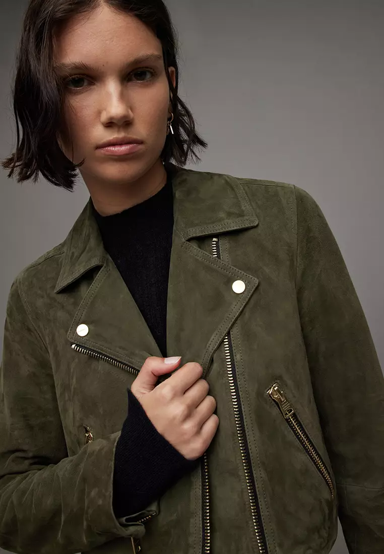 Suede dalby biker jacket top