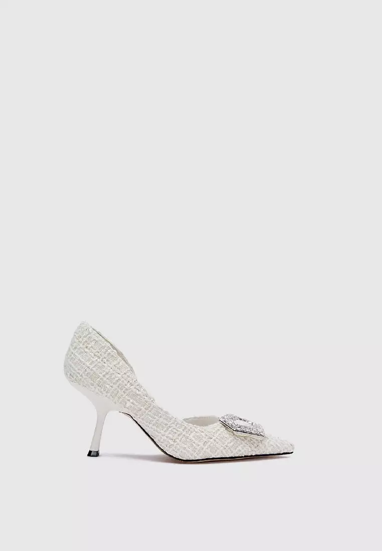 Discount on Urban Revivo  shoes - SKU: Tweed Heeled Pumps