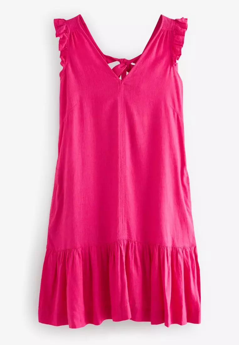 Buy NEXT Tiered Linen Blend Summer Dress 2025 Online ZALORA