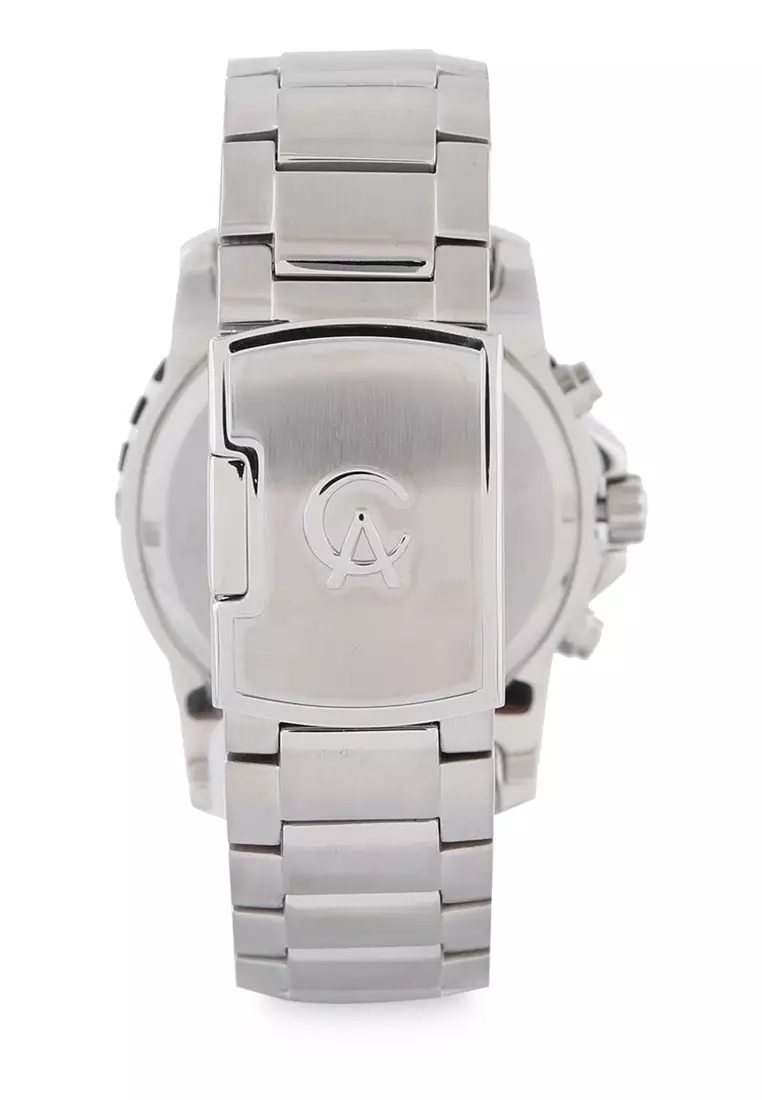 Alexandre Christie Jam Tangan Pria - Silver Black - Stainless Steel - 6141 MCBTBBA