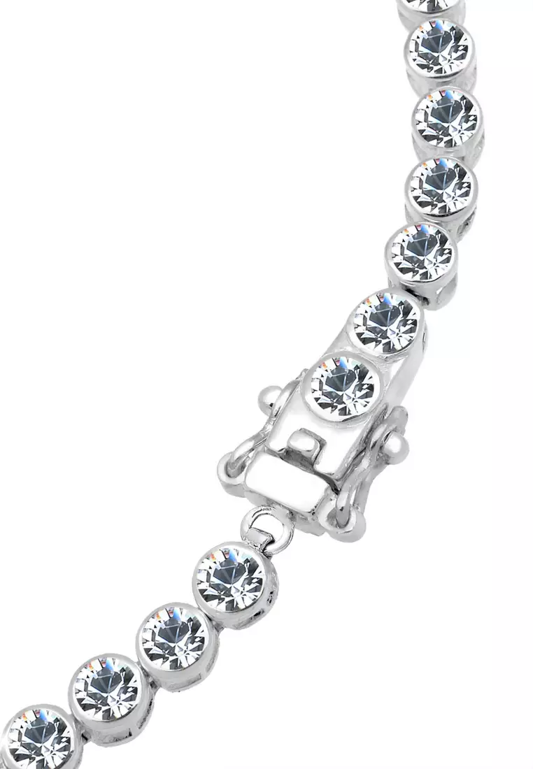 Gelang Perhiasan Perak 925 Wanita Elegant Minimalist Crystals