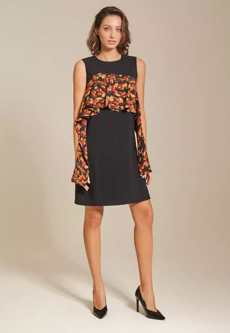 Crepe shift deals dress