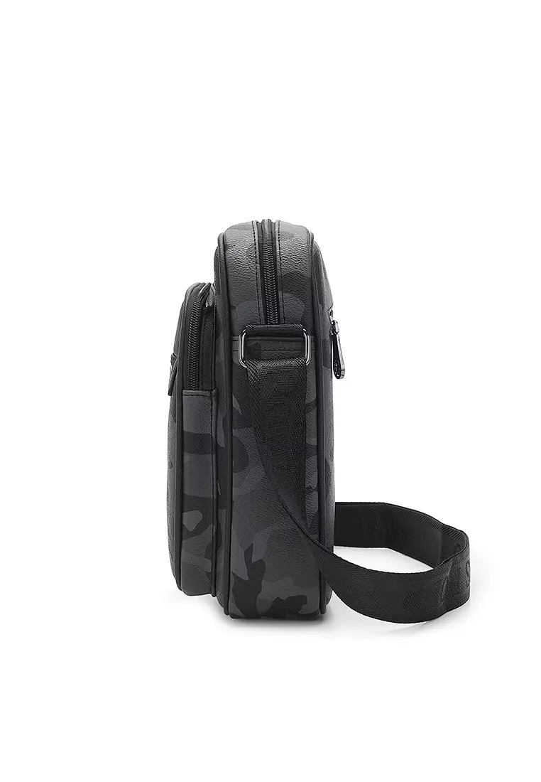 Men's Camouflage Sling Bag / Crossbody Bag - Black
