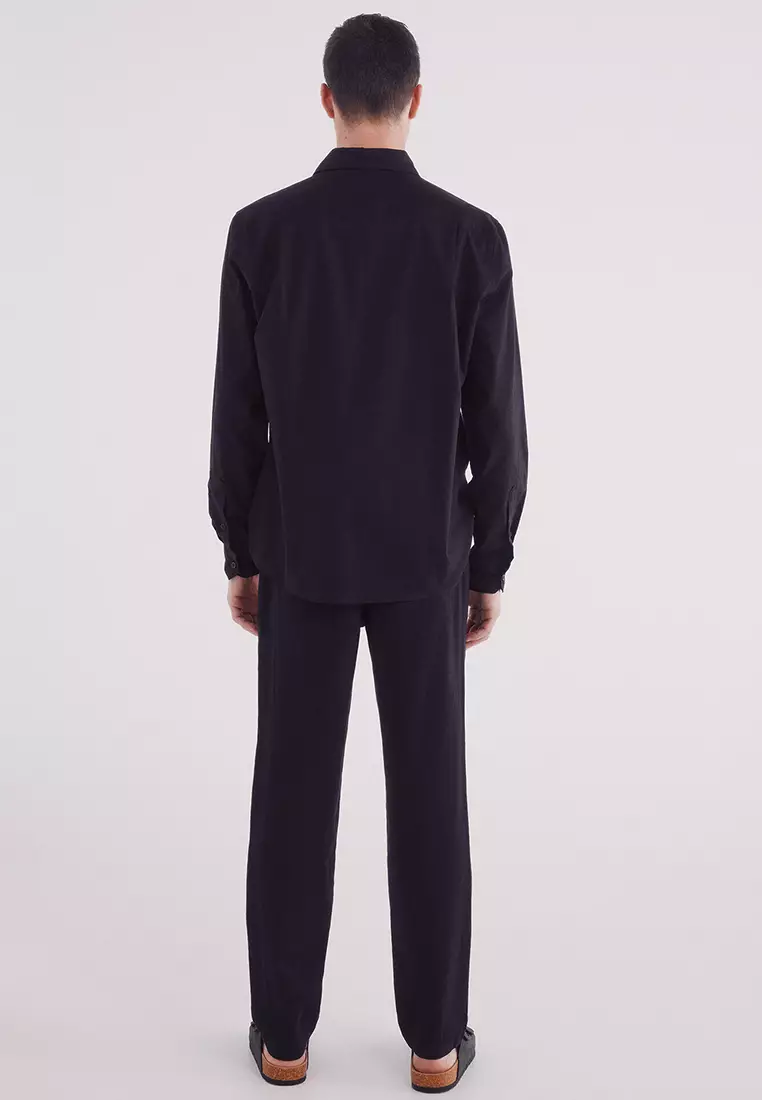 Slim Fit Linen Chino Pants