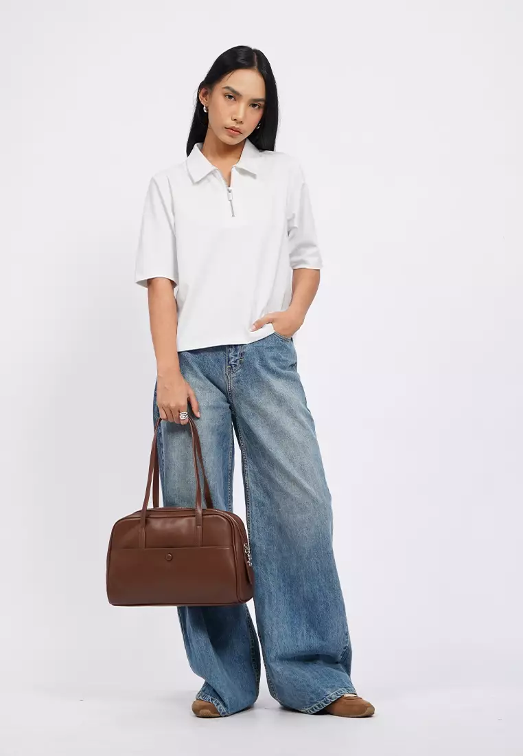 Brown Leather Hand Bag