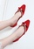 Twenty Eight Shoes red 3.5CM Square Toe Suede Leather Pumps 2031-5 A3296SH7C40E00GS_7