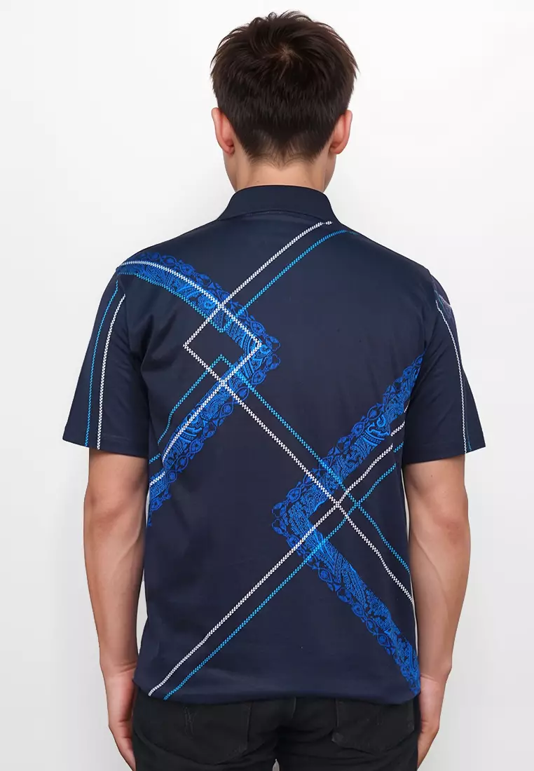 Crocodile DIAMOND 1868 Blue - Kaos Kerah Pria Men Polo Original Relax fit