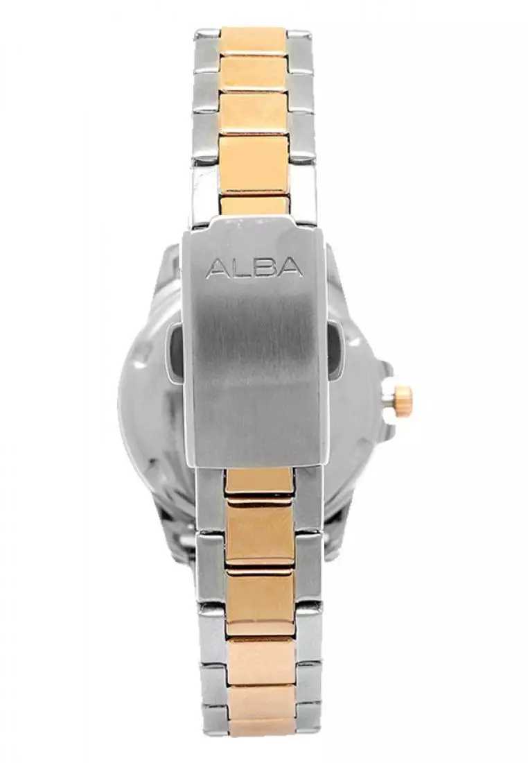 Jam Tangan Wanita Alba Original Garansi Resmi AH7S42 AH7S42X1 Strap Stainless Steel Silver Rose Gold