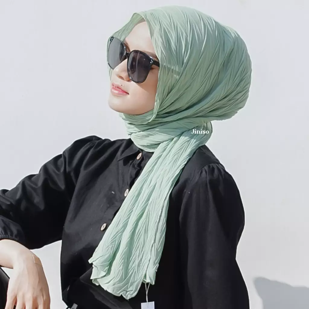 AURA Active Hijab Pashmina Flowy Plisket Breeze