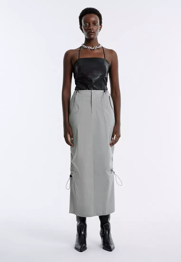 Drawstring top tencel skirt