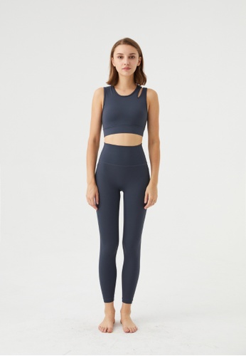 Too Chill for Yoga blue and navy 5 Pockets Sports Pants《 Dark Navy 》 727C2AAABAAF8BGS_1