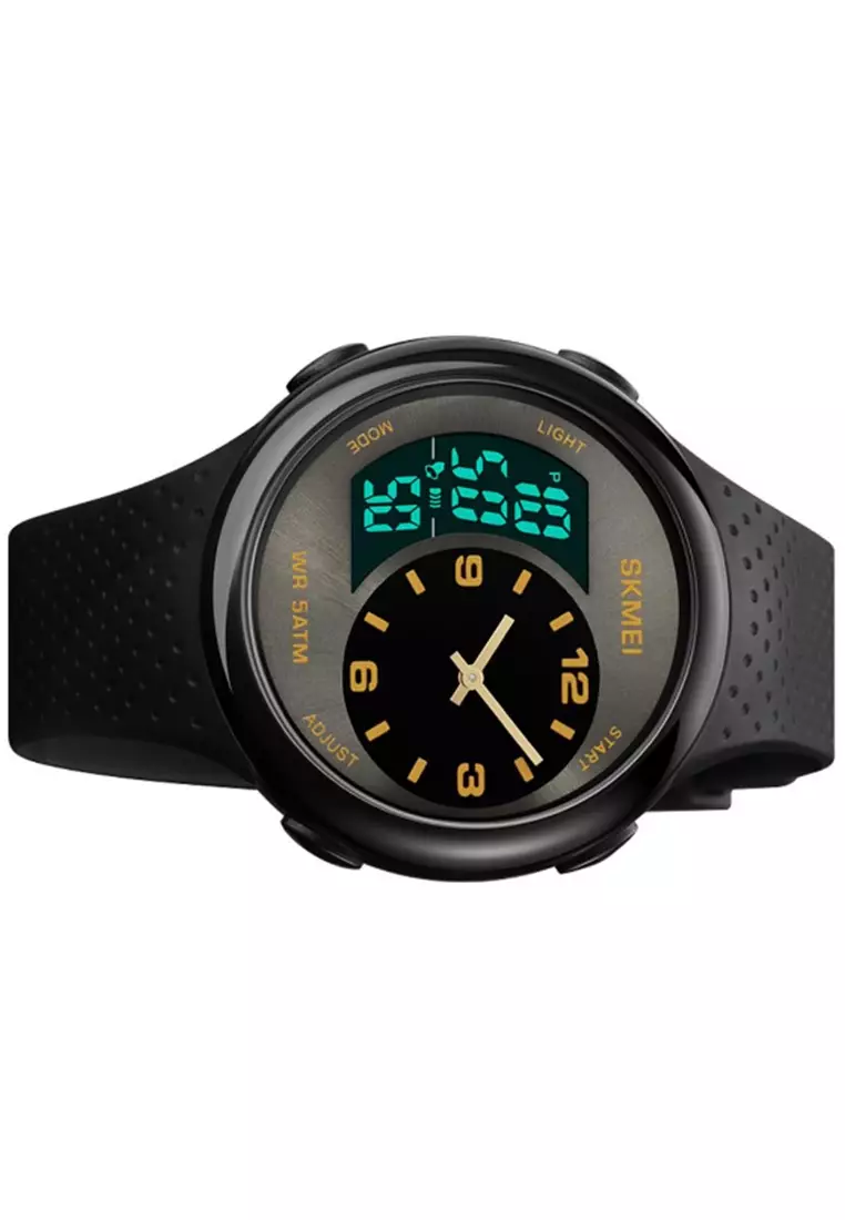 Jam Tangan Analog Digital Pria Waterproof Many Function Strap Tali Material Silicone GN50 ORIGINAL