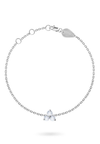 Aquae Jewels white Bracelet Britney 18K Gold and Diamonds - White Gold 55638AC691F195GS_1