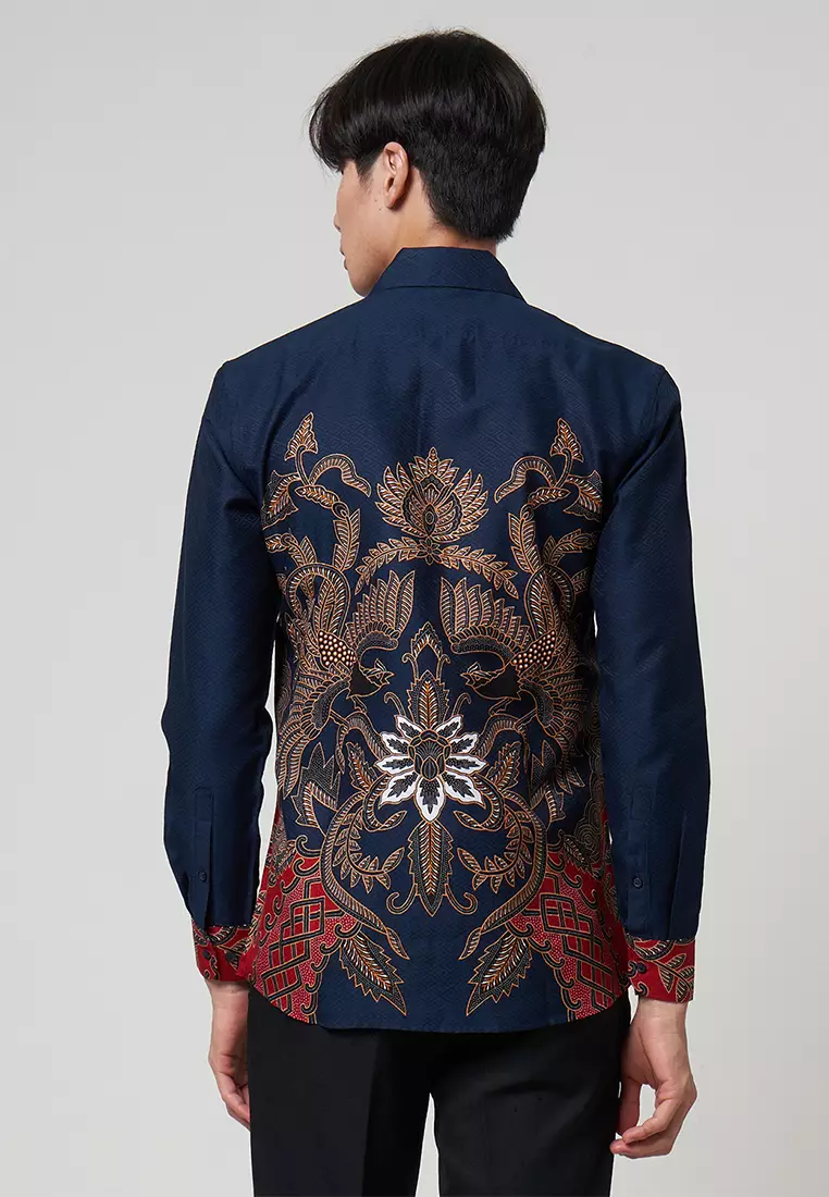 Exclusive Slimfit New Rekha Kemeja Batik Pria Lengan Panjang