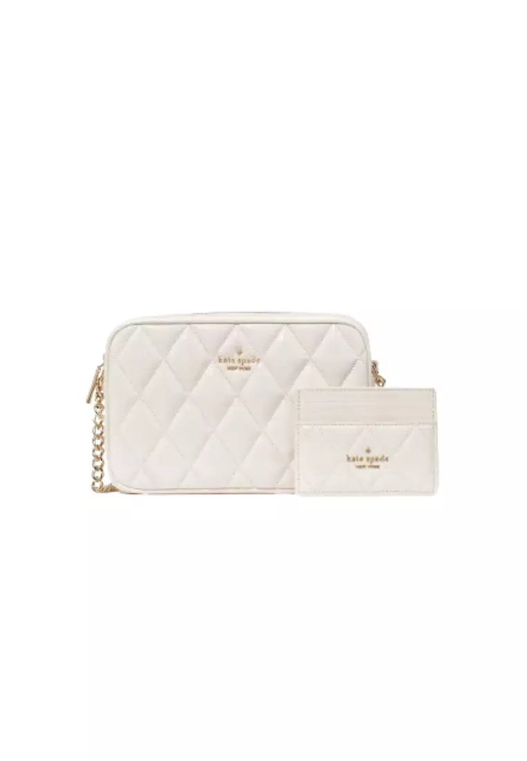 Kate spade white 2025 quilted bag