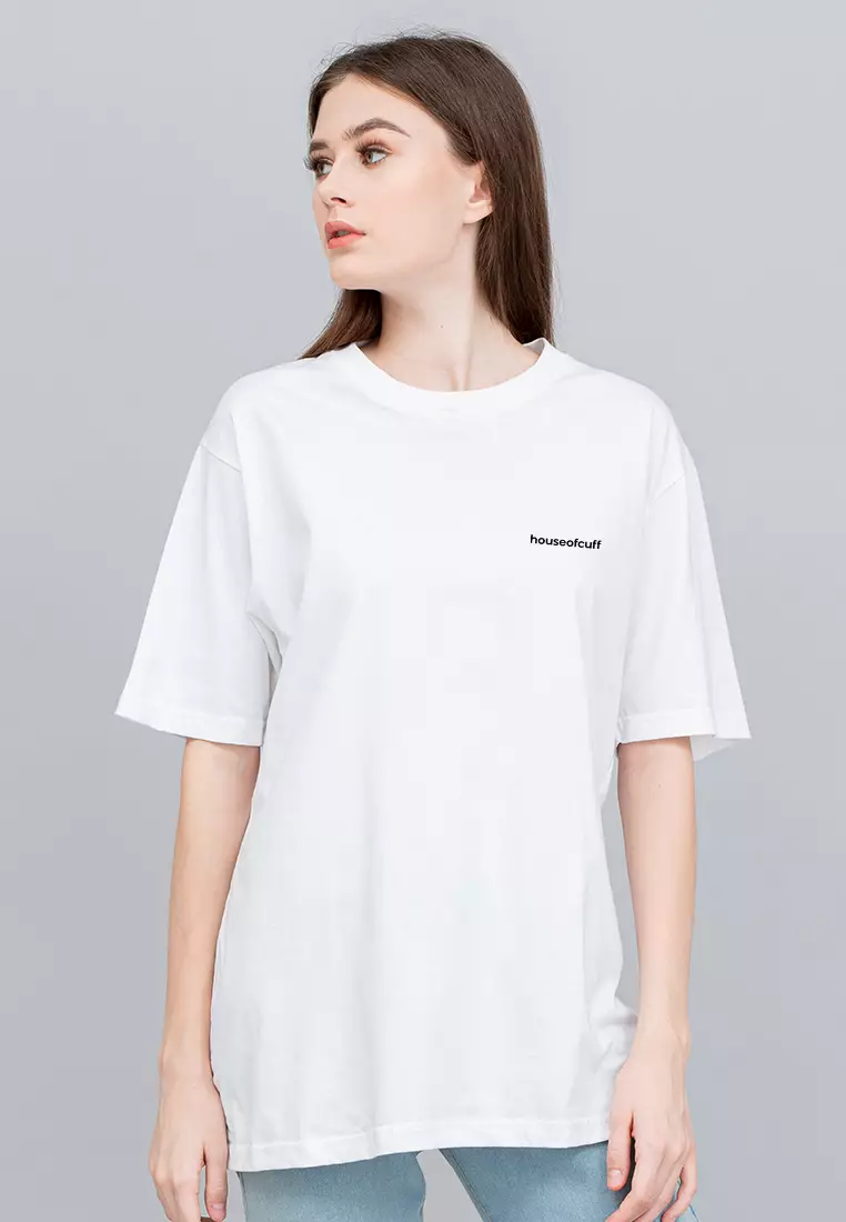 Houseofcuff T-shirt Kaos Polos Pendek Putih Wanita Tersedia Size S-4XL