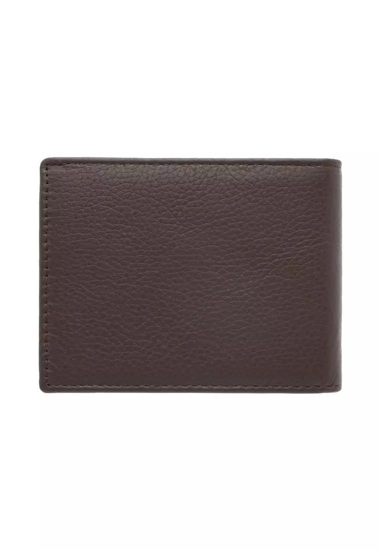 Top Grain Leather RFID Protection Money Clip Bifold Wallet with Bill Slot EWB 20958