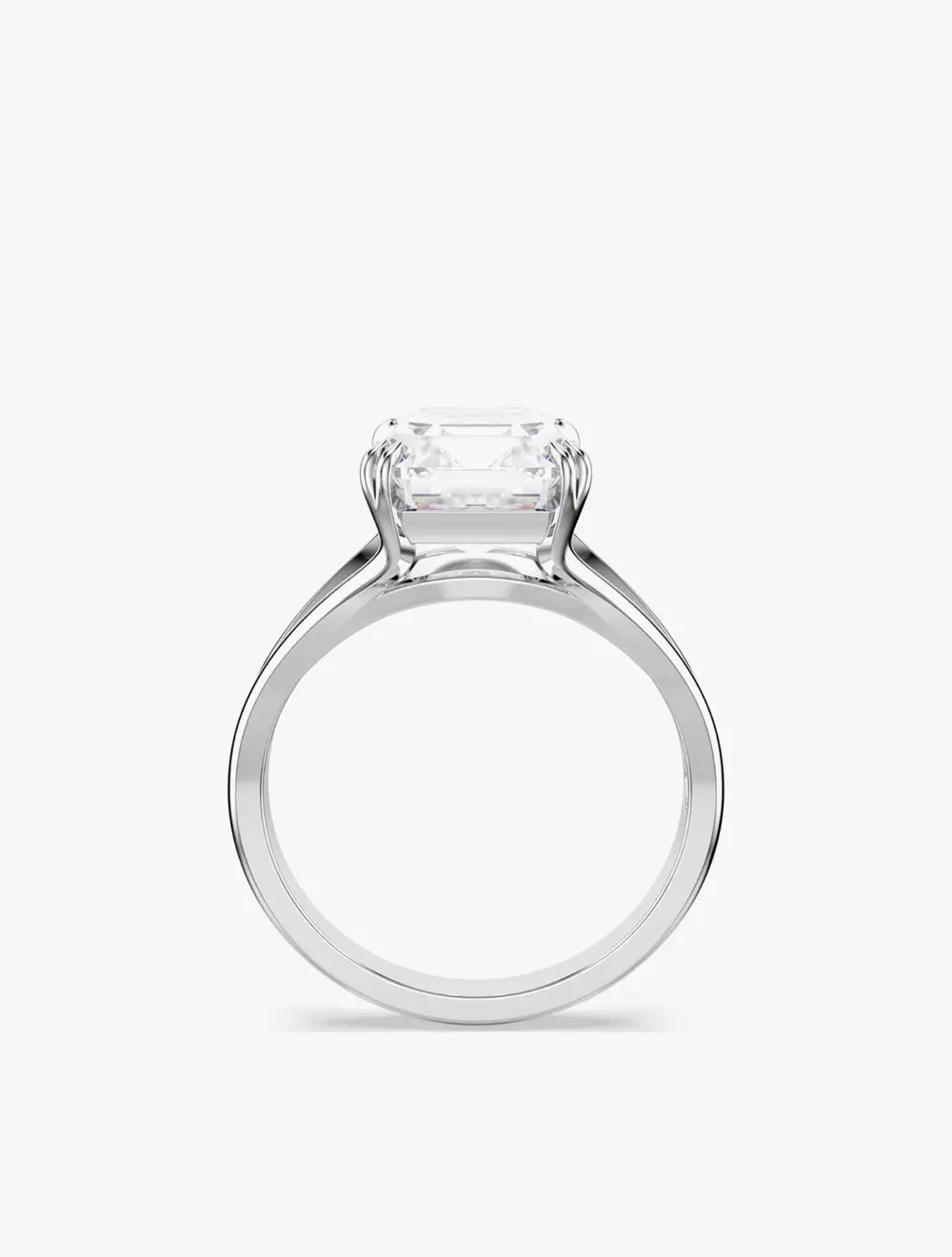 Stilla Cocktail Ring, Octagon Cut, White, Rhodium Plated - 55 - White
