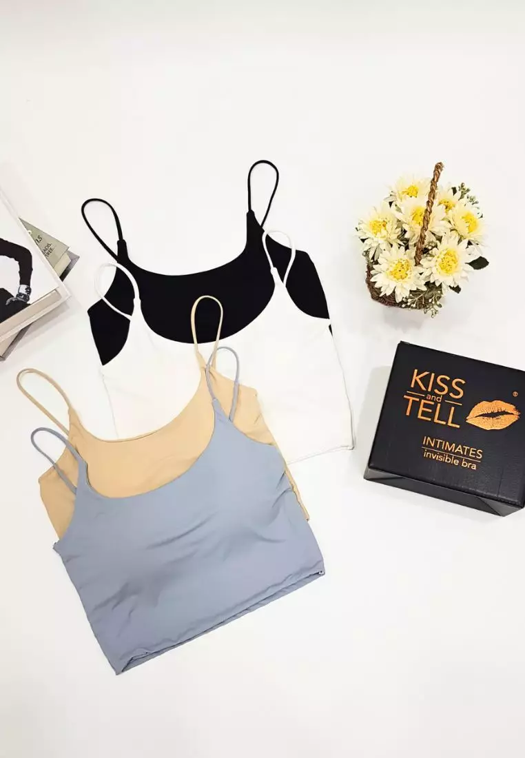 Premium Alaia Seamless Ice Silk Bralette Inner Top in Grey