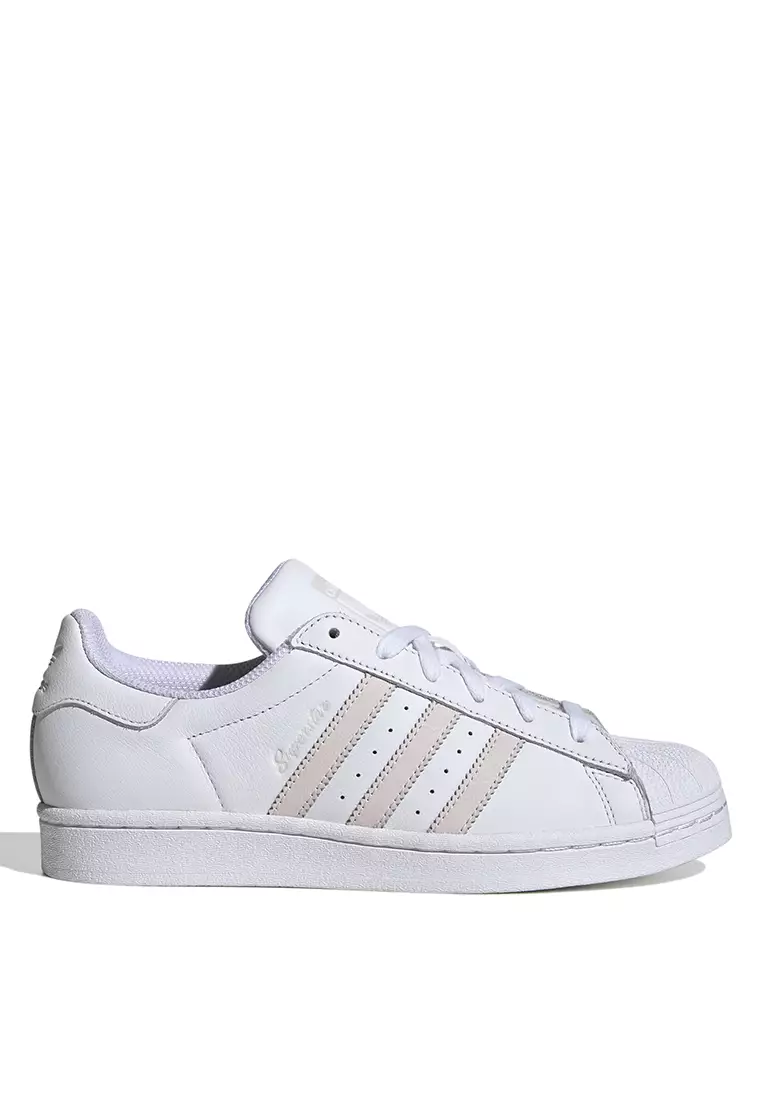 Originals superstar metallic-trimmed leather sneakers hotsell